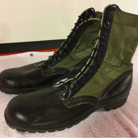 1960s H/W sz13XN BATA VIETNAM SPIKE PROTECTIVE GREEN JUNGLE COMBAT BOOTS SI 589 main image 11